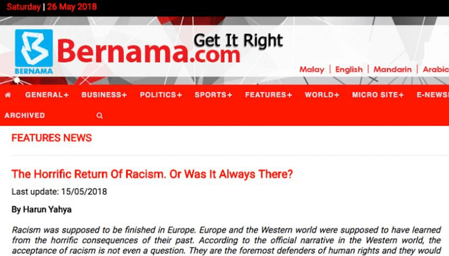 De Gruwelijke Terugkeer van het Racisme. Of was het er altijd al geweest?
