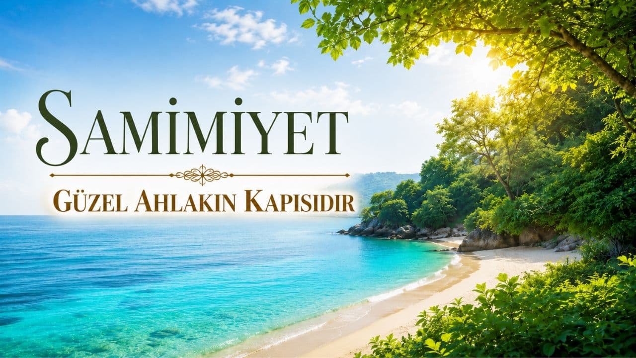 Samimiyet Güzel Ahlakın Kapısıdır