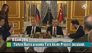 Türkiye ve Rusya arasında Türk Akımı Projesi imzalandı.