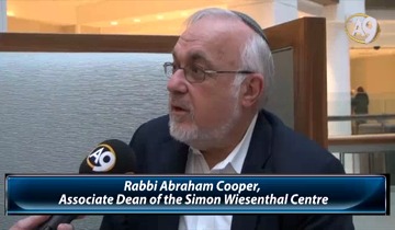 Rabbi Abraham Cooper, associate dean of the Simon Wiesenthal Centre