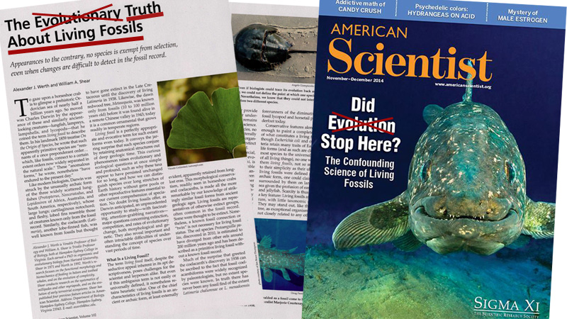 American Scientist dergisi'nde "Yaratılış Atlası ve Yaşayan Fosiller"