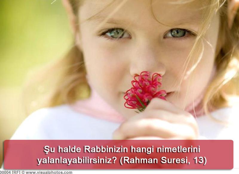 Şu halde Rabbinizin hangi nimetlerini yalanlayabilirsiniz? (Rahman Suresi, 13)