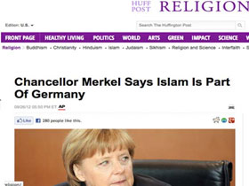 Almanya Başbakanı Merkel İslam’ın Almanya’nın bir parçası olduğunu söyledi    