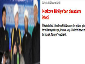 Moskova Türkiye'den din adamı istedi