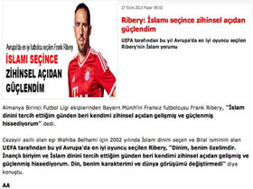 Fransız Futbolcu Franck Ribery: “İslam’ı Seçince Güçlendim”