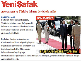 Adnan Oktar'ın eserlerinden faydalanılarak hazırlanan 'iki devlet tek millet olarak Azerbaycan-Türkiye birleşsin' başlıklı ilanların etkisi
