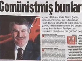 Daxili İşlər naziri İdris Naim Şahinin  PKK-nın kommunist təşkilat olduğuna dair fikirləri 