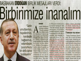 Başbakan Erdoğan birlik mesajları verdi: Birbirimi