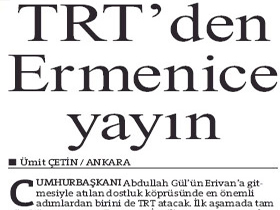 TRT'den Ermenice yayın