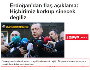 Cumhurbaşkanı Erdoğan: “Şehadet Makamını En Yüce Mevki Kabul Etmişiz”