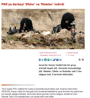 PKK'ya darbeyi 'Efeler' ve 'Meteler' indirdi