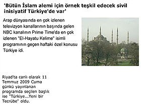 Türkiye bütün İslam alemi için örnek