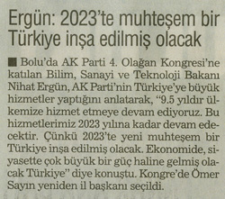 2023’te Muhteşem Bir Türkiye İnşa Edilmiş Olacak