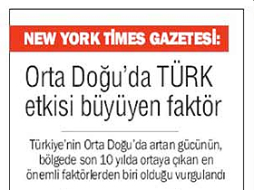 New York Times : L'influence turque dans le Moyen-