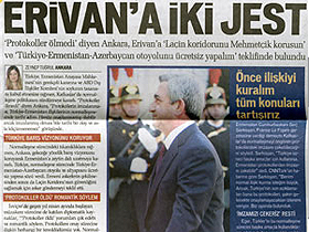 Türkiye'den Erivan'a iki jest