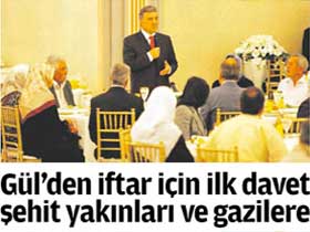 Abdullah Gül: Şehit aileleri bizim başımızın tacı