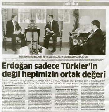 Erdoğan Sadece Türkler’in Değil Hepimizin Ortak De