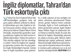 İngiliz diplomatlar, Tahran’dan Türk eskortuyla çıktı