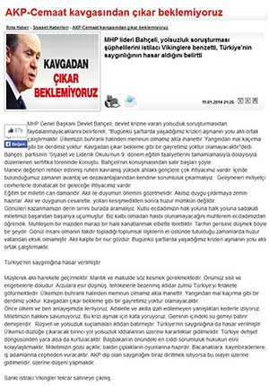 Sayın Devlet Bahçeli: AK Parti Yolsuzlukların Üzerine Gitmeli