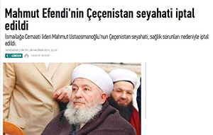 Mahmut Ustaosmanoğlu Hocamızın Çeçenistan Ziyareti İptal Edildi