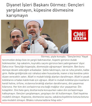 President of Religious Affairs: Do not judge the Y