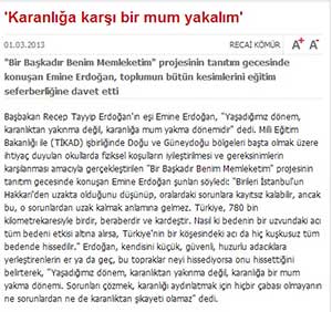 Emine Erdoğan’ın Doğu ve Güneydoğu Projesi