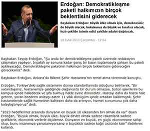 Mr. Erdoğan: We aim to be one of the top 10 econom