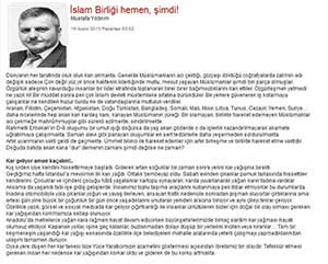 Mustafa Yıldırım: İslam Birliği Şimdi
