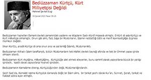 Mehmet Sevket Eygi: Bediuzzaman was not a Kurdish nationalist.