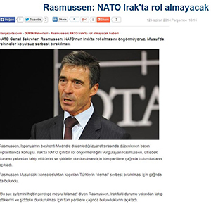 Rasmussen: NATO Irak’ta Rol Almayacak