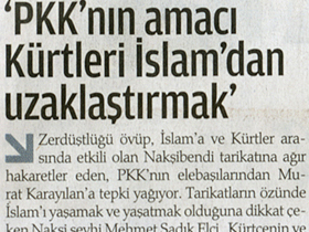 The Target of PKK Is To Separate the Kurdish People from Islam