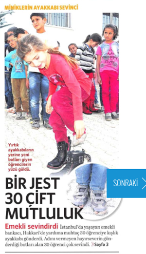 Distribution of Footwear to 30 Students in the Province of Hakkari