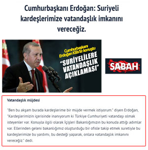 President Erdoğan: “We will grant citizenship to o