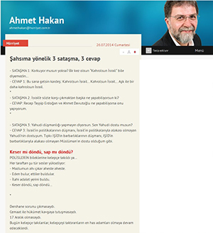 Ahmet Hakan: Mazlum Olan Yahudilerin Dostuyum