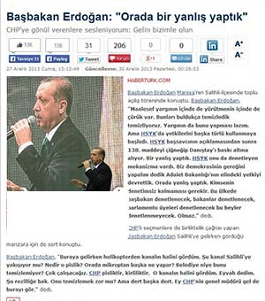 Ministerpräsident Erdogan: Die Justiz sollte nicht unkontrolliert gelassen werden