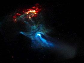 An image shaped like a hand will appear in space, 