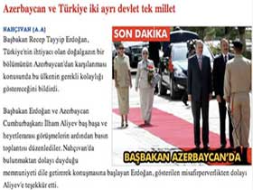Sayın başbakan Tayyip Erdoğan'ın Azerbaycan ziyareti sırasında, Azerbaycanlı Türkiye'nin 'iki devlet tek millet olarak' birleşmesi yeniden gündeme geldi