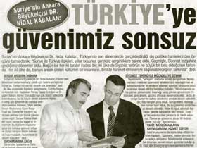 Türkiye'ye güvenimiz sonsuz