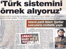 'Türk sistemini örnek alıyoruz'