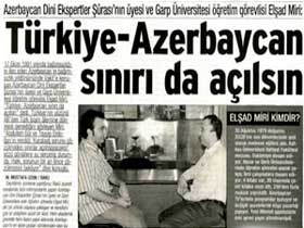 Azerbaycan Türkiye sınırı da açılsın