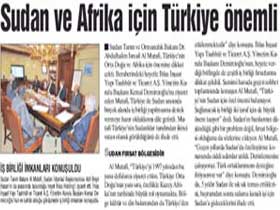 Sudan ve Afrika için Türkiye önemli