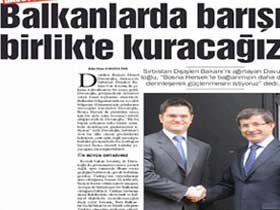 Balkanlar'da barışı birlikte kuracağız