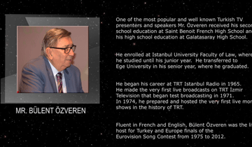 Mr. Bulent Ozveren, Turkish TV Presenter and speak