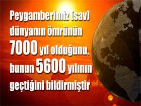 Our Prophet (saas) said that the life span of the world was 7,000 years, of which 5,600 had already passed