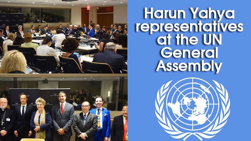 Harun Yahya representatives at the UN General Assembly