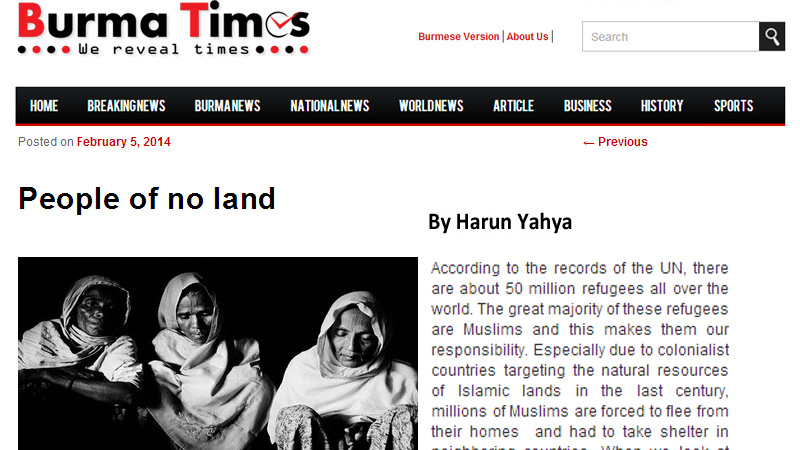 Les personnes sans territoire|| Burma Times