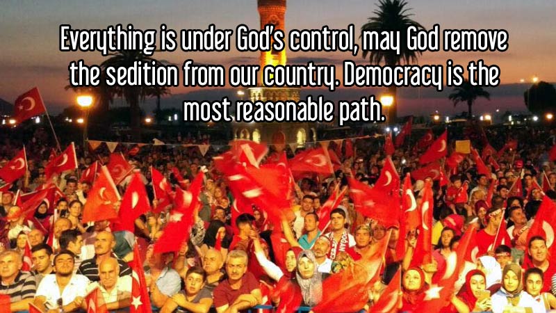 Everything is under God’s control, may God remove the sedition from our country. Democracy is the most reasonable path.	