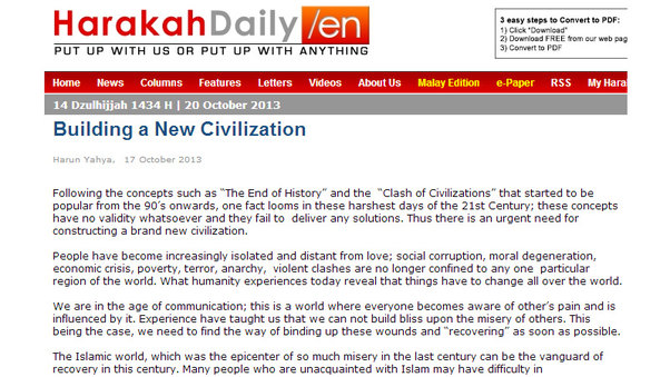 Construire une nouvelle civilisation || Harakah Daily