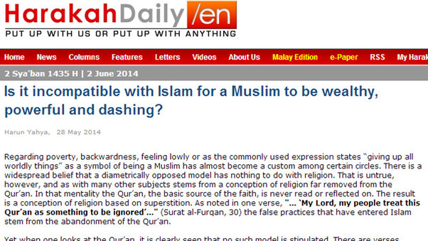 Is it incompatible with Islam for a Muslim to be wealthy, powerful and dashing? || Harakah Daily