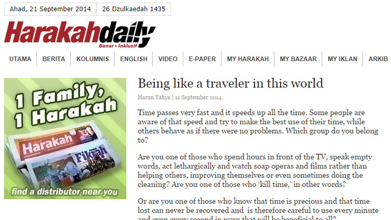 Being like a traveler in this world || Harakah Daily